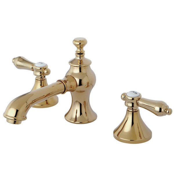 Kingston Brass KC7062BAL 8" Widespread Bathroom Faucet, Polished Brass KC7062BAL